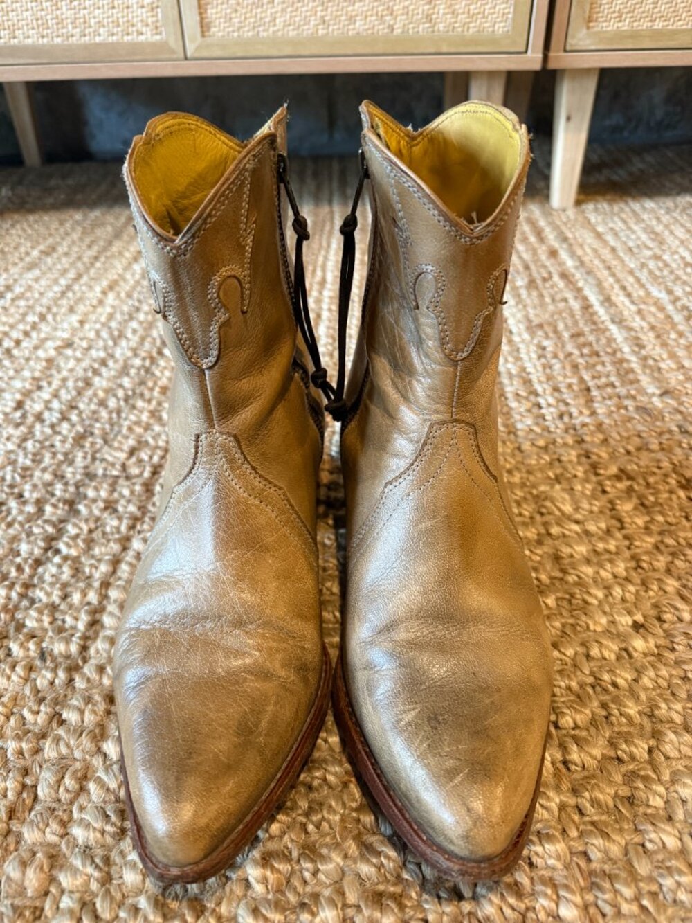Cute Free People Tan Western Boots Size: 10